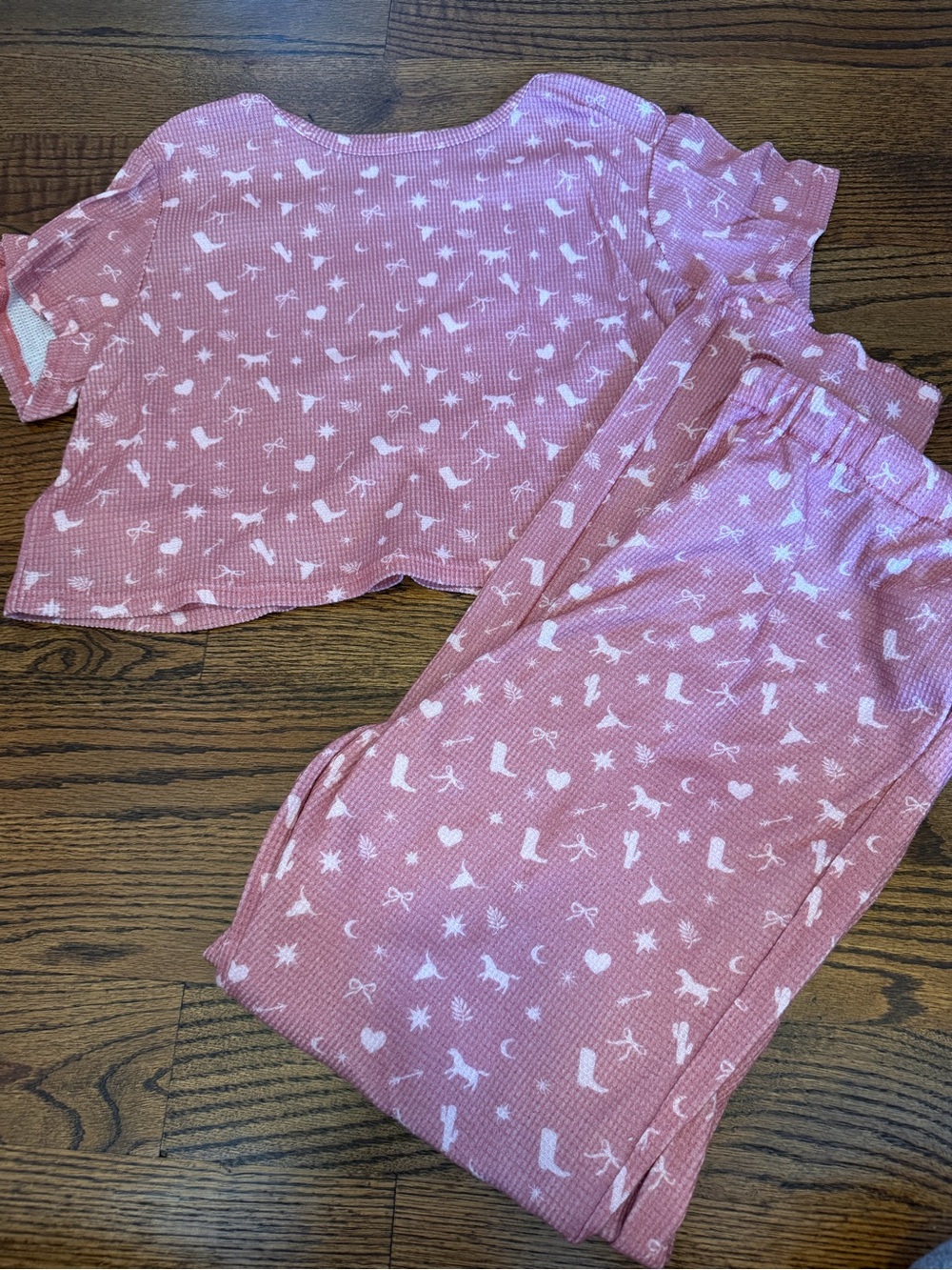 Pink lily pajama set